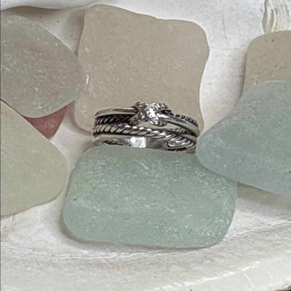 David Yurman X Crossover Diamond Cable Ring - Picture 3 of 7
